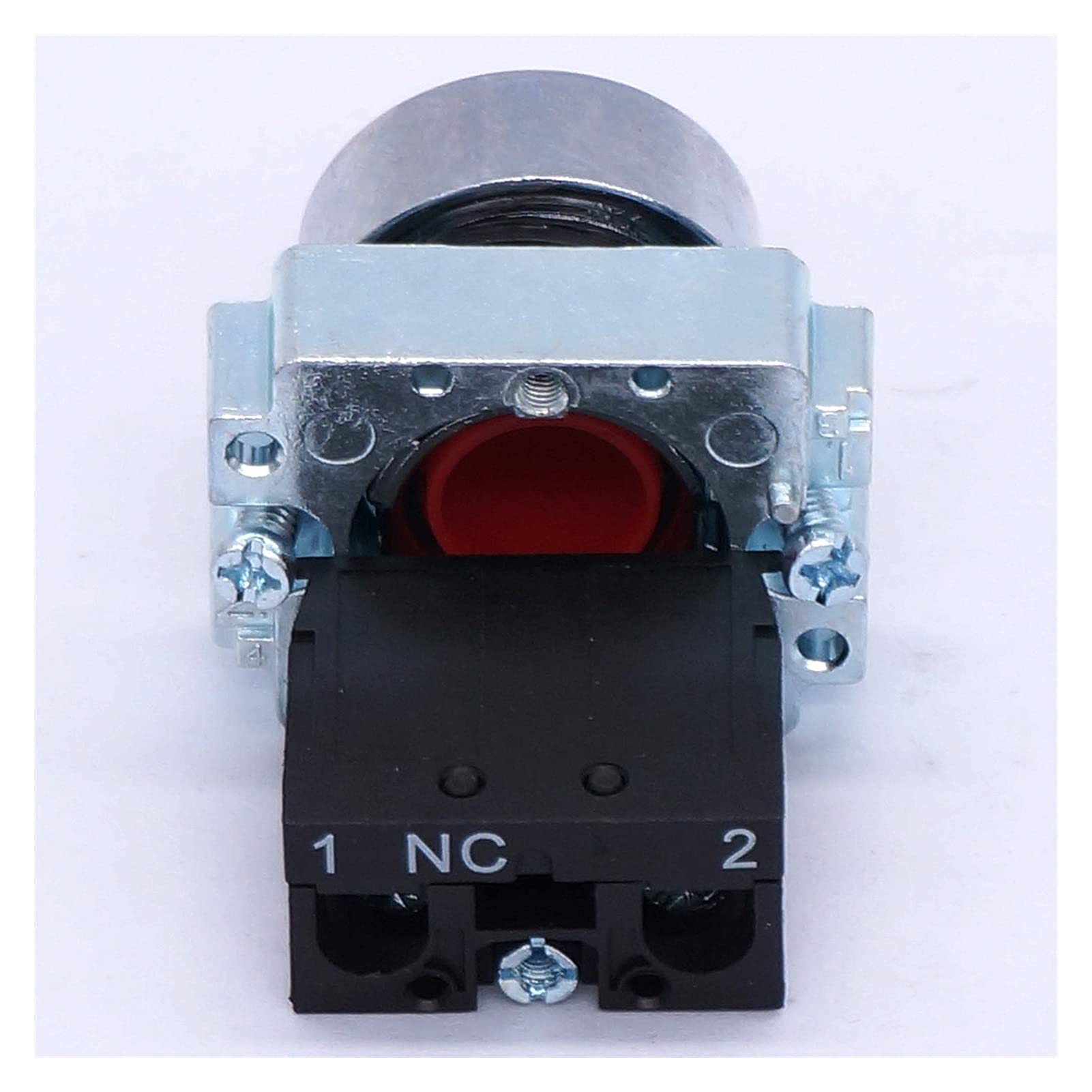 22mm 1 NC Interruptor pulsador momentáneo Rojo 440V 10A Interruptores pulsadores