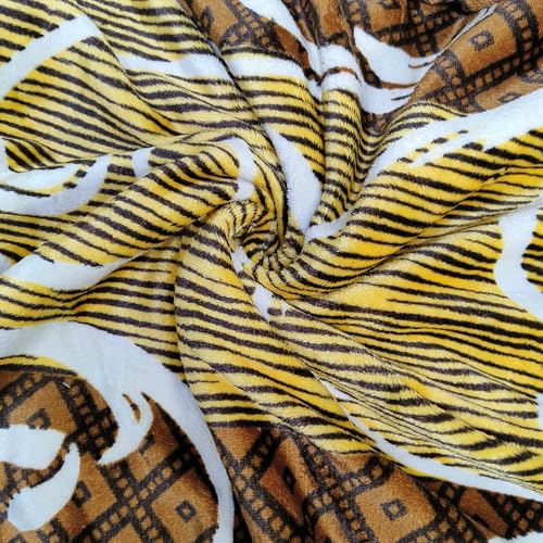 Image of Winter Woolen Premium Flannel Velvet Warm Duvet Cover Quilt Cover Rajai Cover Blanket Cover | Comforter Cover Single Size 60x100 inches Woollen (Yellow Rust Design, Single Bed)