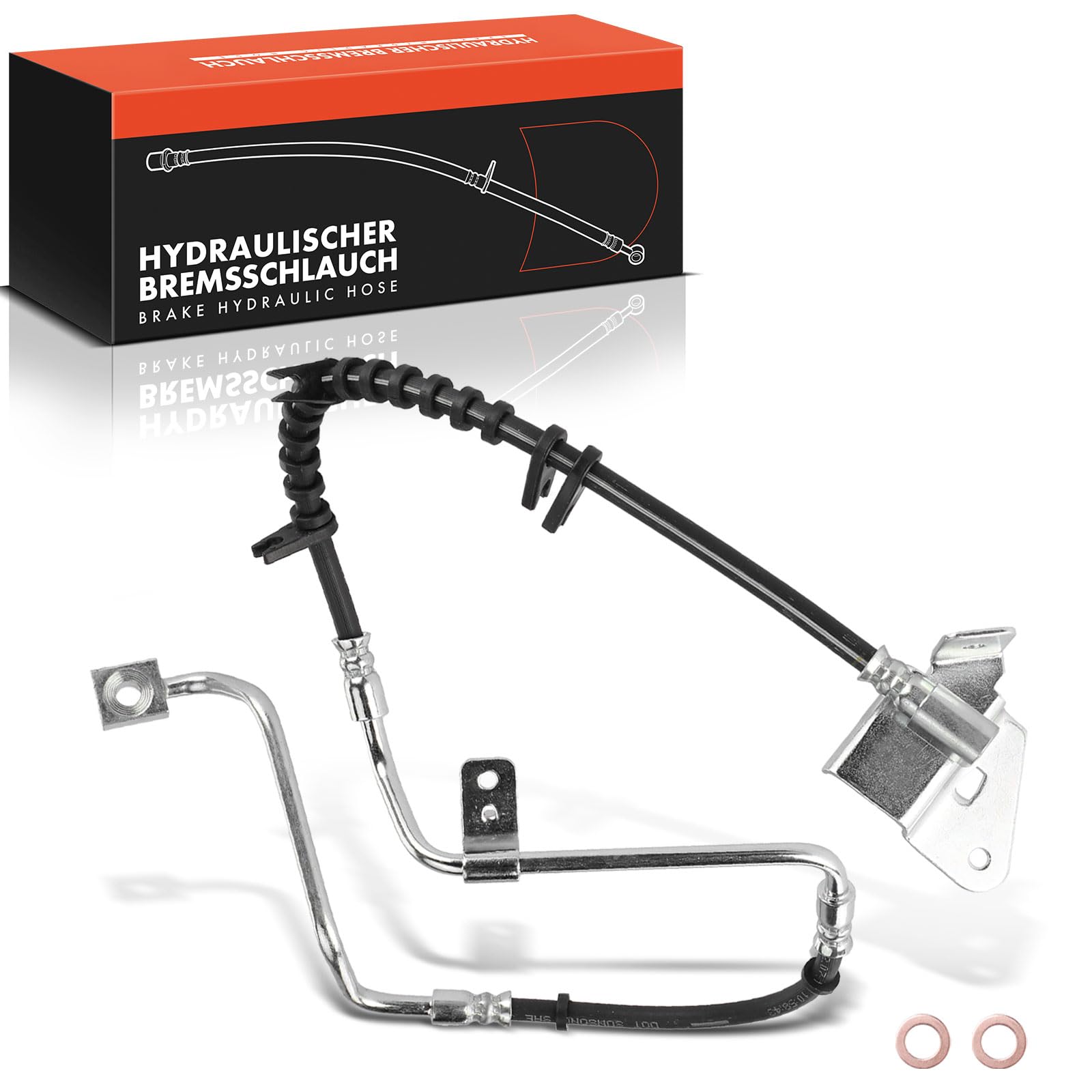 Frankberg Manguera de Freno Latiguillos de freno Compatible con Grand Cherokee II WG WJ 2.7 CRD 4x4 3.1 TD 4x4 4.7 V8 4x4 4.0 4x4 1999-2005 Replace# 52128093AB,2203277