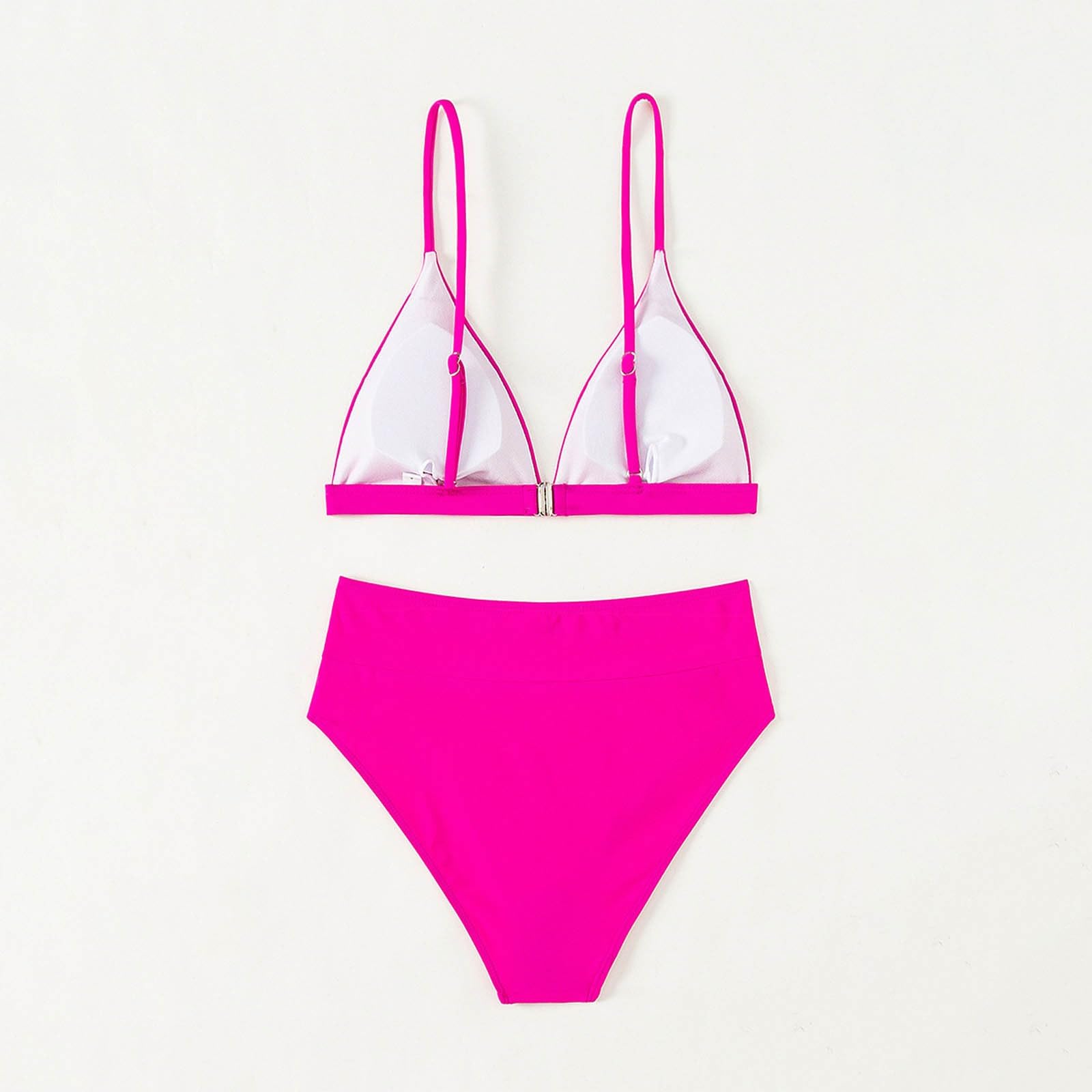 Generisch Bikini pour femme - Maillot de bain - Maillot de bain 2 pièces avec haut push-up - Maillot de bain deux pièces avec imprimé froncé - Tankini