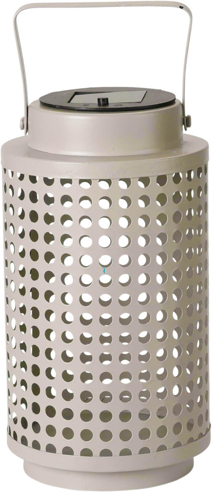 Outdoor Garden Solar Light Hanging Cream Metal Lantern LED Waterproof Garden Patio Porch Decoration