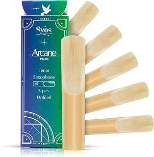 Syos Arcane Tenor Sax Reeds 3.5 and Arctic White Ligature Bundle
