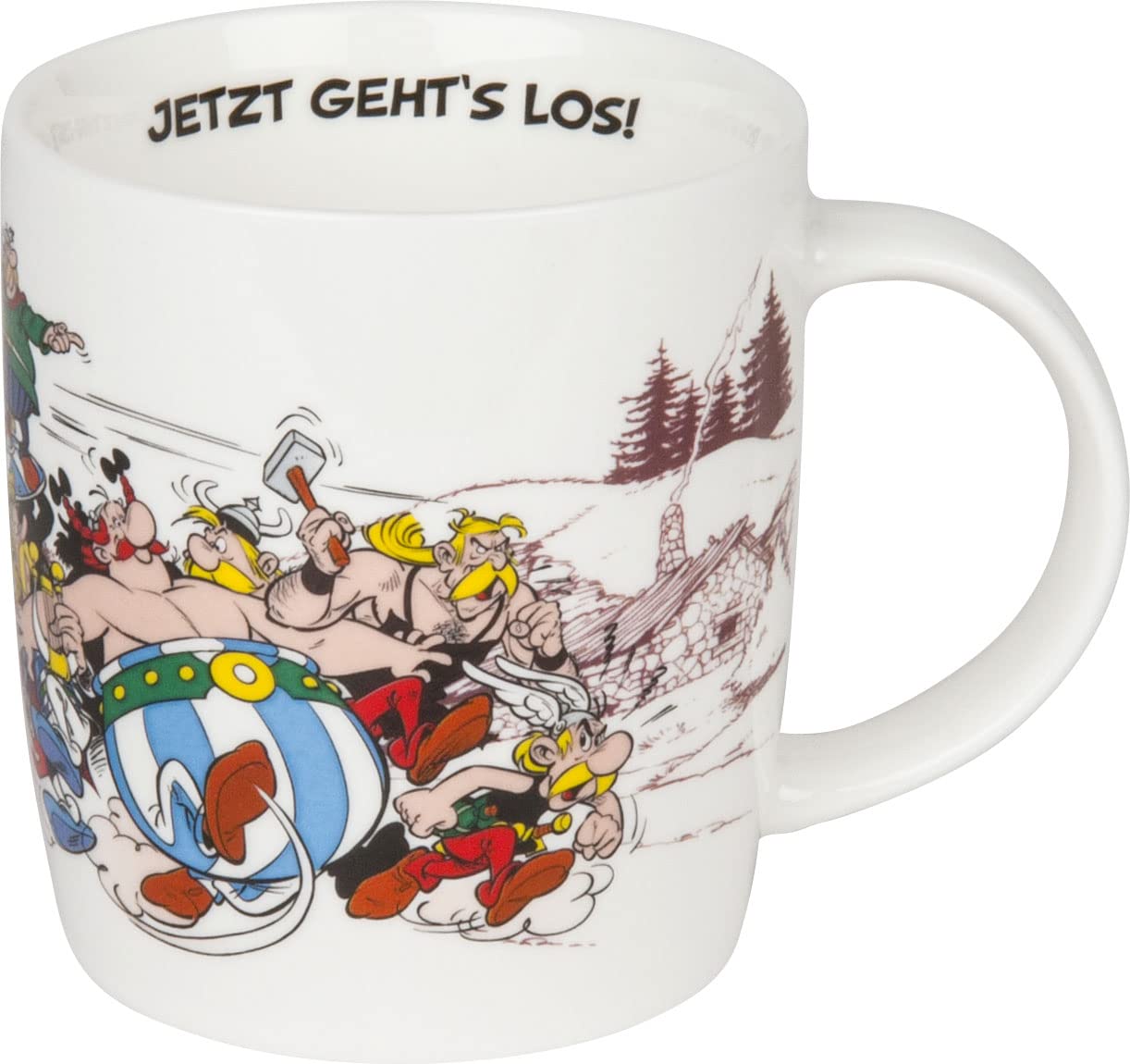 Konitz White Könitz 1172752044 Asterix Jetzt Geht's Los Mug, 0.38 L
