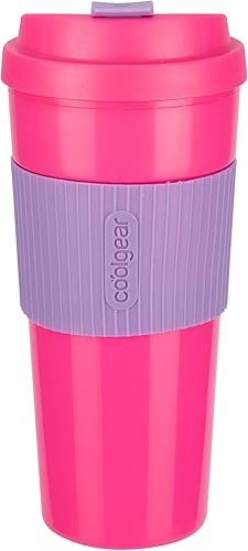 Miniatura 6 de COOL GEAR Paquete de 3 tazas de café Eco 2 Go con banda protectora extraíble, aptas para lavavajillas, a prueba de derrames, taza de viaje aislada