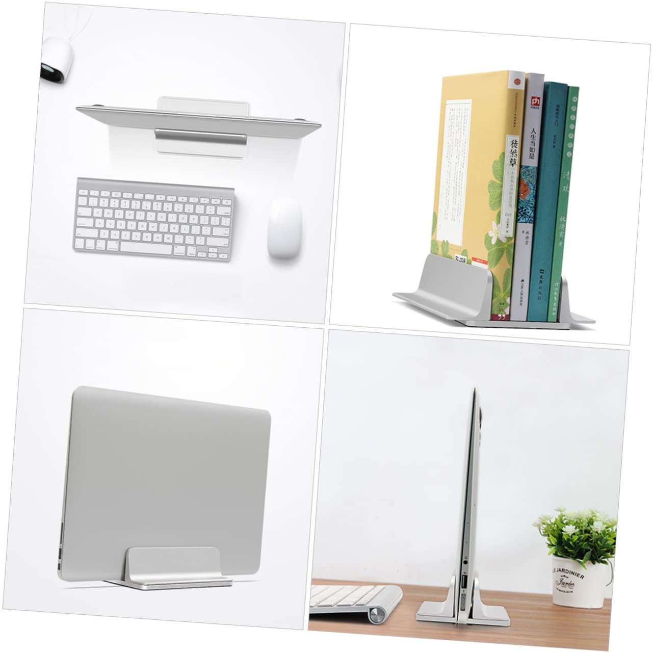 1pezzi Supporto Laptop Verticale Regolabile Di Porta Notebook Salvaspazio Design Elegante e Antigraffio Per Casa e Ufficio