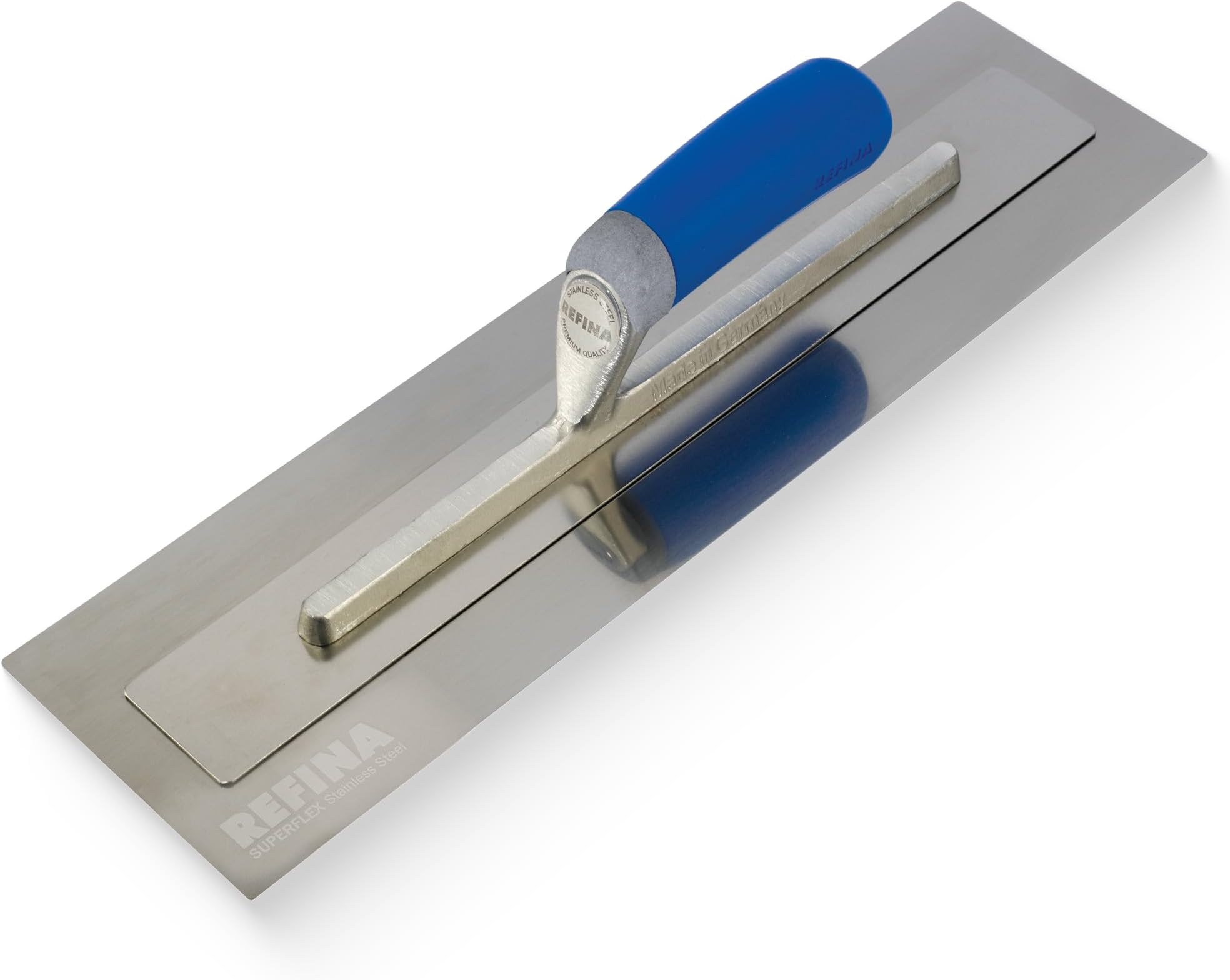 REFINA SUPERFLEX-2 Plastering Trowel - 18 x 4.75" (450 x 120mm) Flexible 0.4mm Stainless Steel Blade for Finishing Walls & Ceilings - Lightweight Plastering Tools & Construction Tools