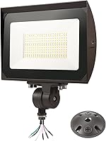 Vista 9 de Luz de inundación LED para exteriores de 80 W con soporte articulado de 1/2 pulgada (placa incluida), luz diurna 5000K 9600LM 120V, iluminación