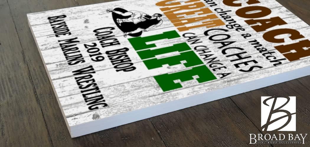 Personalized Wrestling Coach Gift Plaque Sign For Team Coaches Men or Women CUSTOM Coach's Appreciation Award