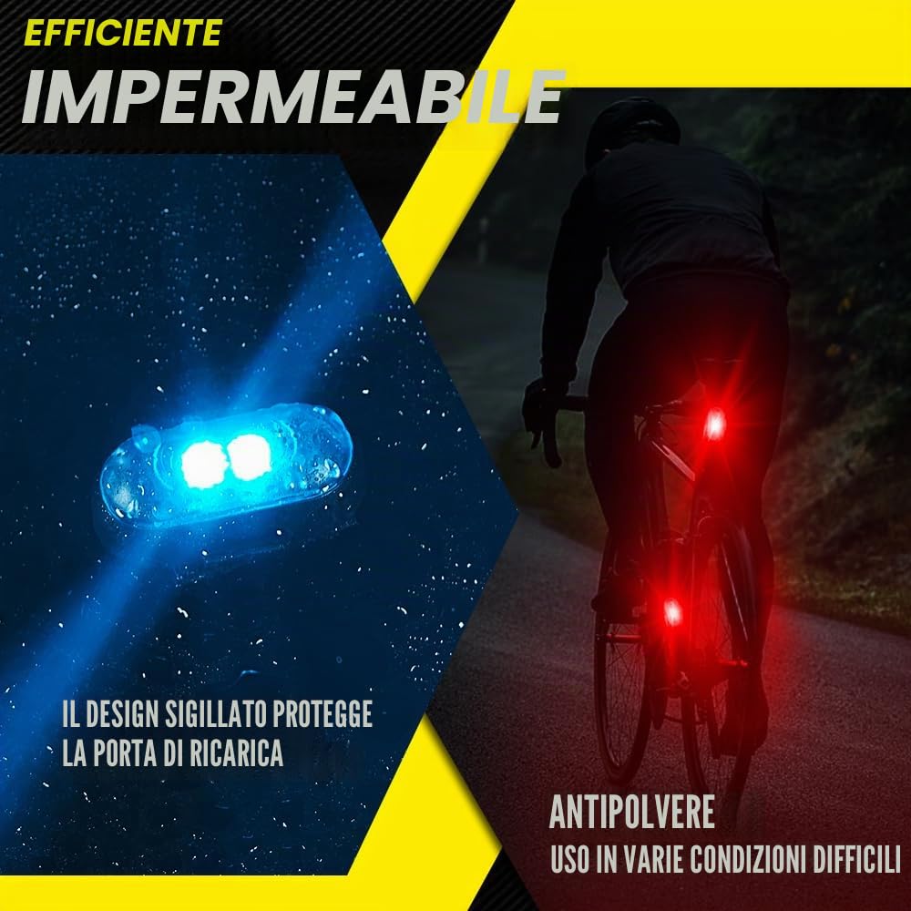 Luci Stroboscopiche LED Senza Fili con Telecomando, 8 Colori Ricarica USB Lmpermeabile Luce a LED per L'interno Dell'auto Moto Bicicletta Drone Camion Anti-collisione (8PCS)