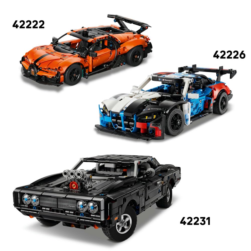 LEGO Technic Samochód Fast and Furious Mitsubishi Eclipse 42229 | Model filmowego auta, klocki konstrukcyjne, prezent dla fana motoryzacji 14+, zestaw dla nastolatków, 827 elementów