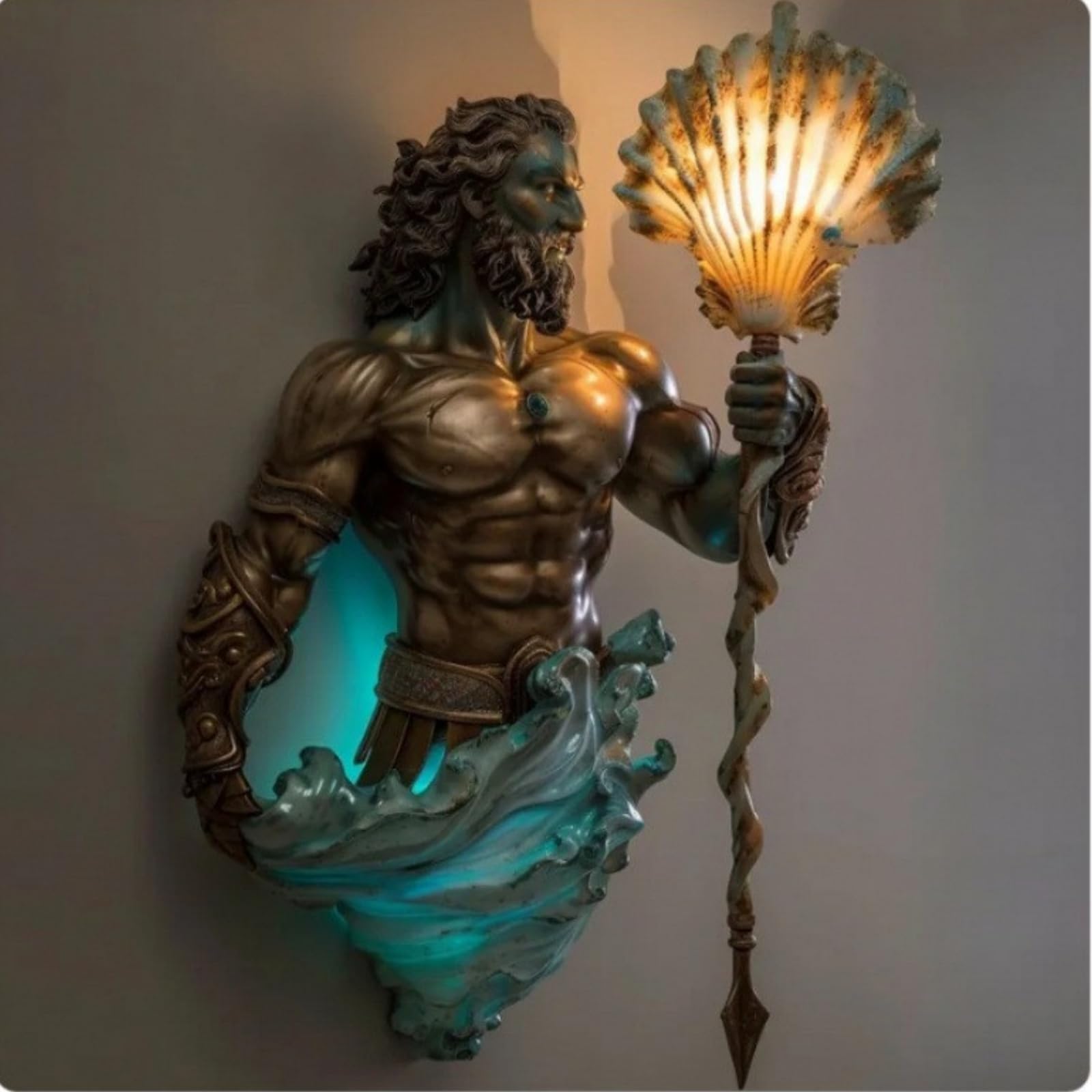 Mekdcaao Vintage Wall Light - Resin Fairy Wings, Ethereal Atmosphere Lamp with Warm Glow, Sculpted Angelic Sconce for Home, Interior Illumination, Fantasy Sconce College Dorm (B)