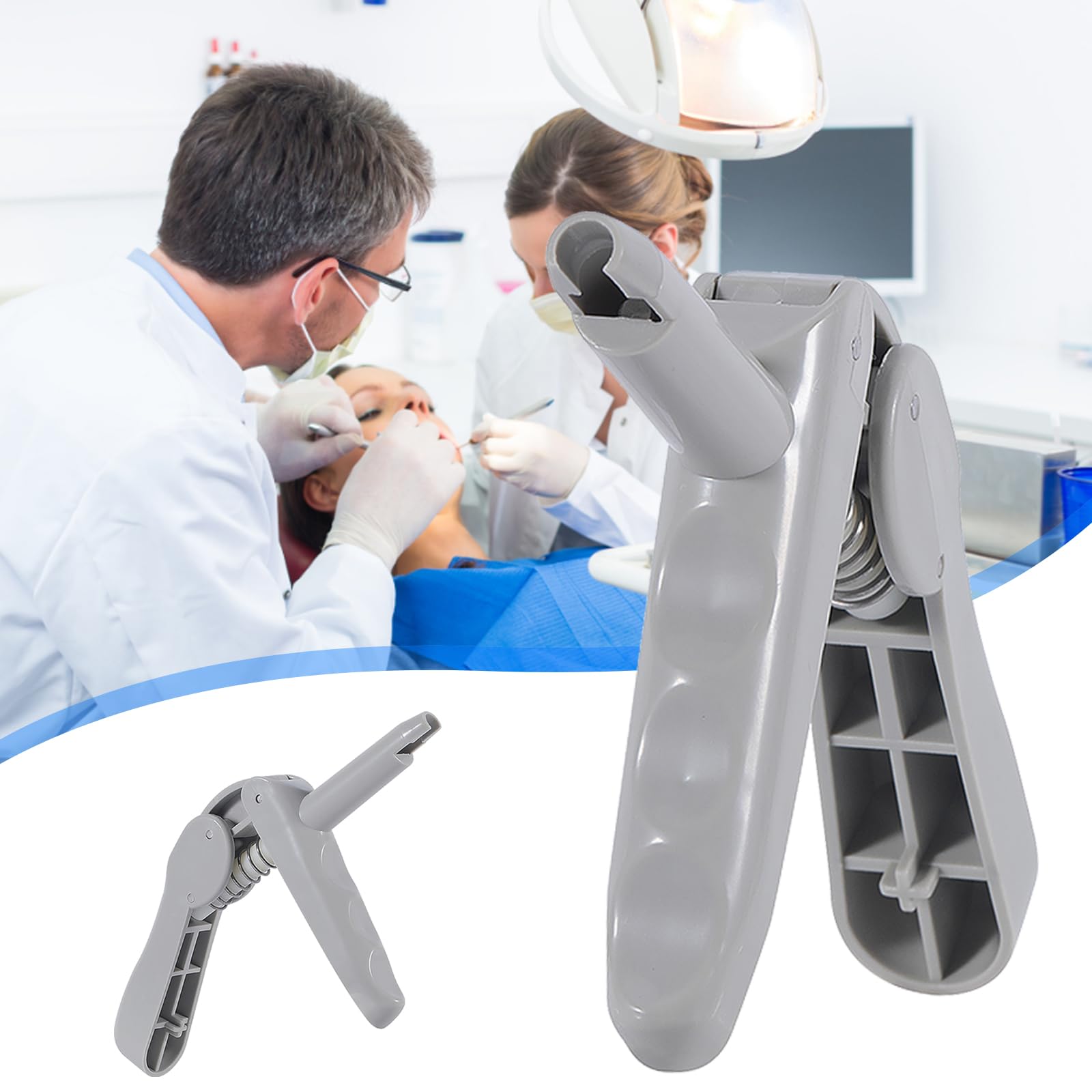 Pistola dentale composite in resina, 1/5 pezzi, pistola per iniezione a dosaggio di materiale composito, applicatore dispenser dentale, compatibile con la maggior parte delle punte monodose (5)