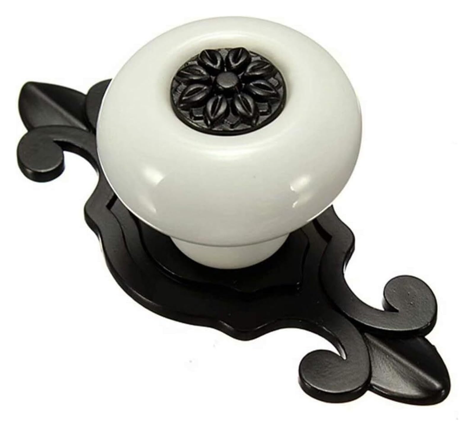 LQZAXSRDR Ceramic Cupboard Drawer Handle Knobs, Ceramic Door Knobs, and Zinc Alloy Cabinet Multicolor(Black-White)