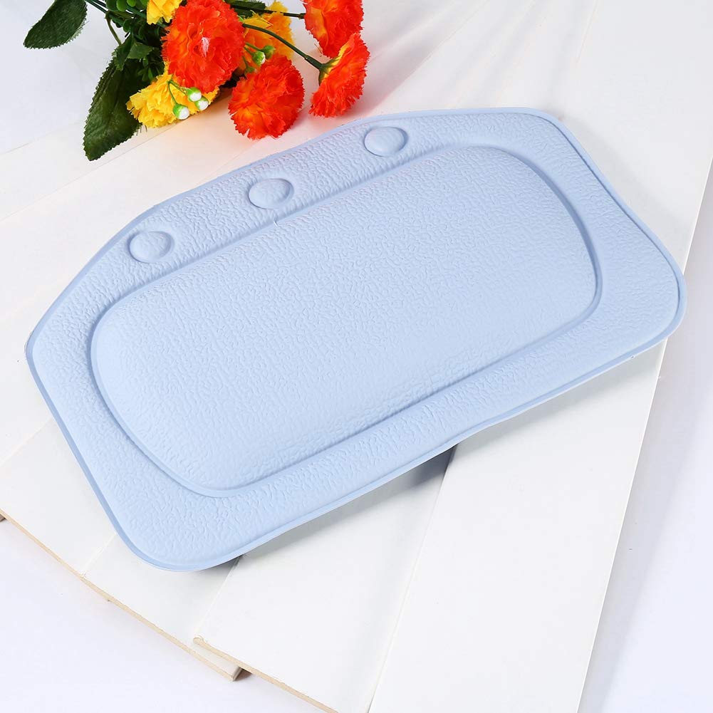 Acouto Bath Pillow Bathtub Rest - Bathroom Pillow Bathtub Rest Foam Design Spa Neck Cushion with Suction Cup