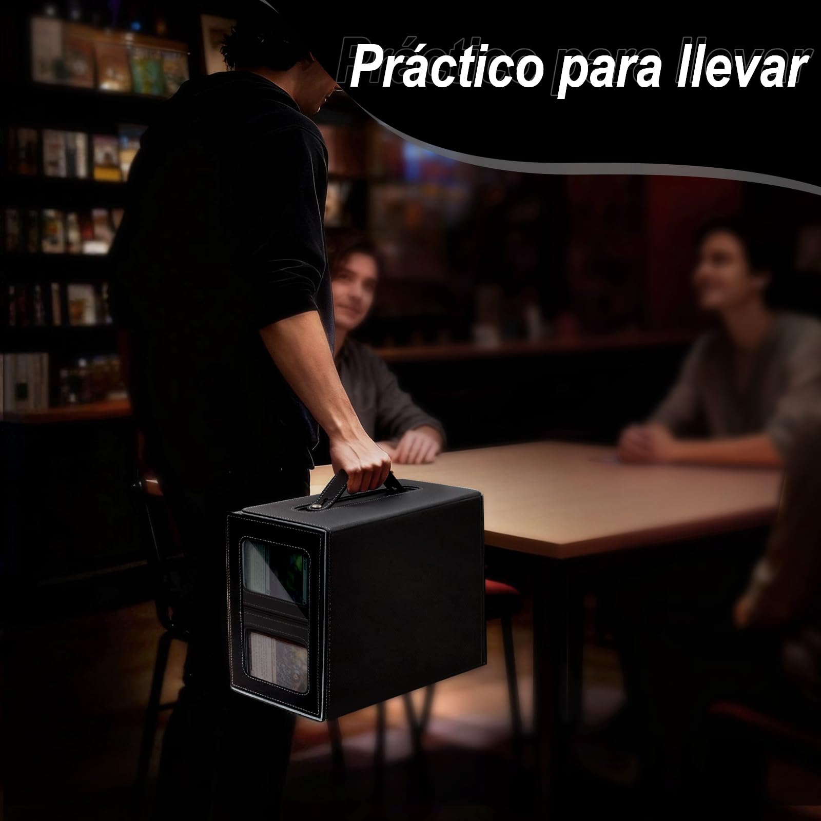 6 en 1 Commander Caja Cartas, deck box con expositor Commander para MTG | caja cartas coleccionables con bandeja dados para Magic The Gathering (MTG), para 600 cartas con fundas de doble cara