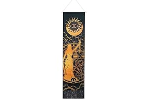 Libra Tapestry Sun Moon Tapestry | Zodiac Wall Decor for Aesthetic Room