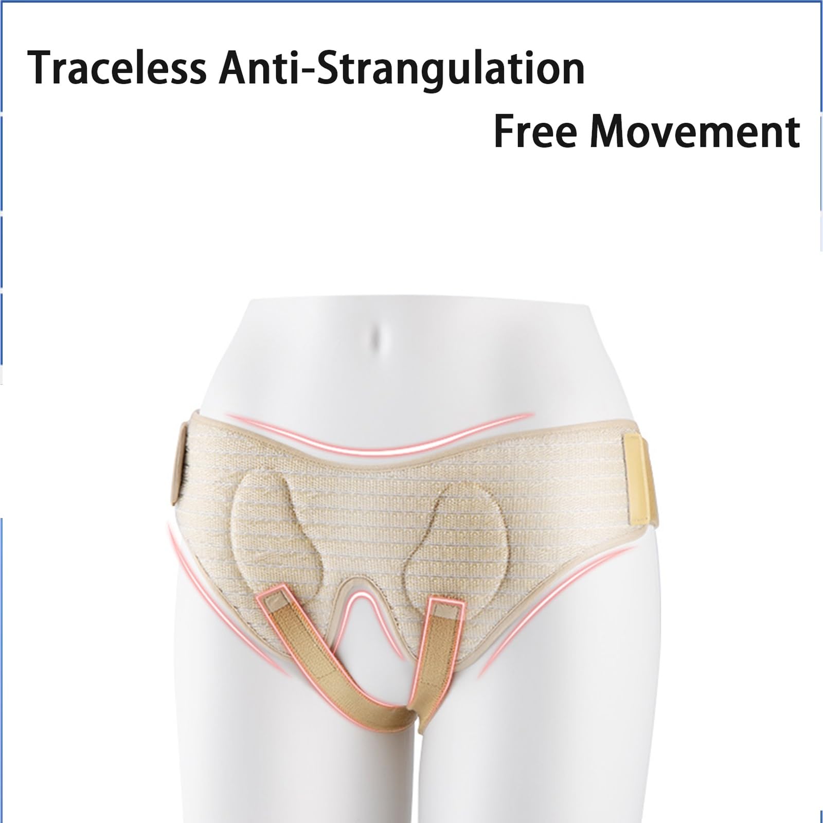 Braguero Hernia Inguinal Inguinal con 4 Almohadillas ExtraíBles Correas Flexibles, Faja de Hernia Inguinal Ajustables para Adultos Que Alivia el Dolor(Large)