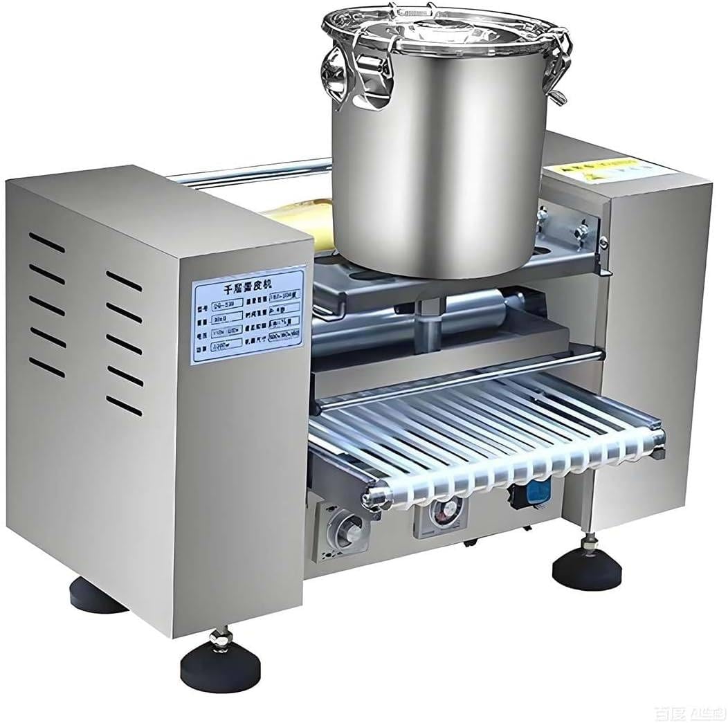 Macchina Automatica per la Preparazione di croste di Torte, Macchina per crêpe elettrica da 2200 W con velocità Regolabile (0-200 °C), per Torte Mille crêpe da 6/8 Pollici 6in
