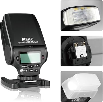 MEIKE MK-320S Mini TTL Speedlite Automatic Flash for Sony MI Hot Shoe DSLR and Mirrorless Cameras A7 A7II NEX6 A6000 A6300 A6500