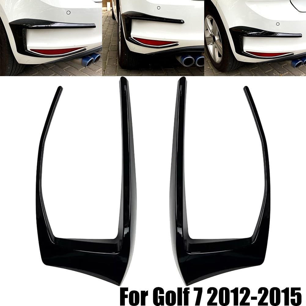 Black Rear Light Splitter Canard, compatibile con Golf 7 MK7 2012 2015, affidabile paraurti posteriore spoiler copertura Trim per auto