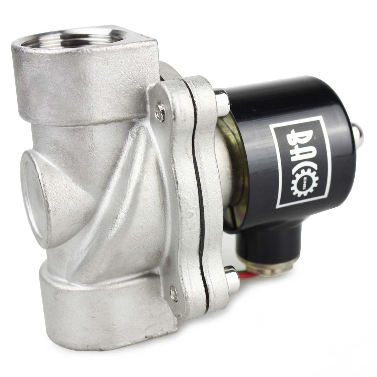 BACOENG DC 12V 1" válvula de solenoide eléctrica Acero inoxidable Solenoid Valve para agua aire aceite NC
