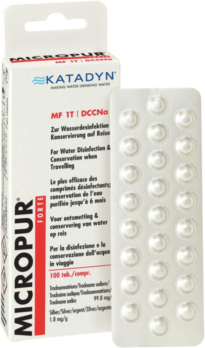 Katadyn Micropur Forte MF 1T – 100 Pastillas Potabilizadoras de Agua