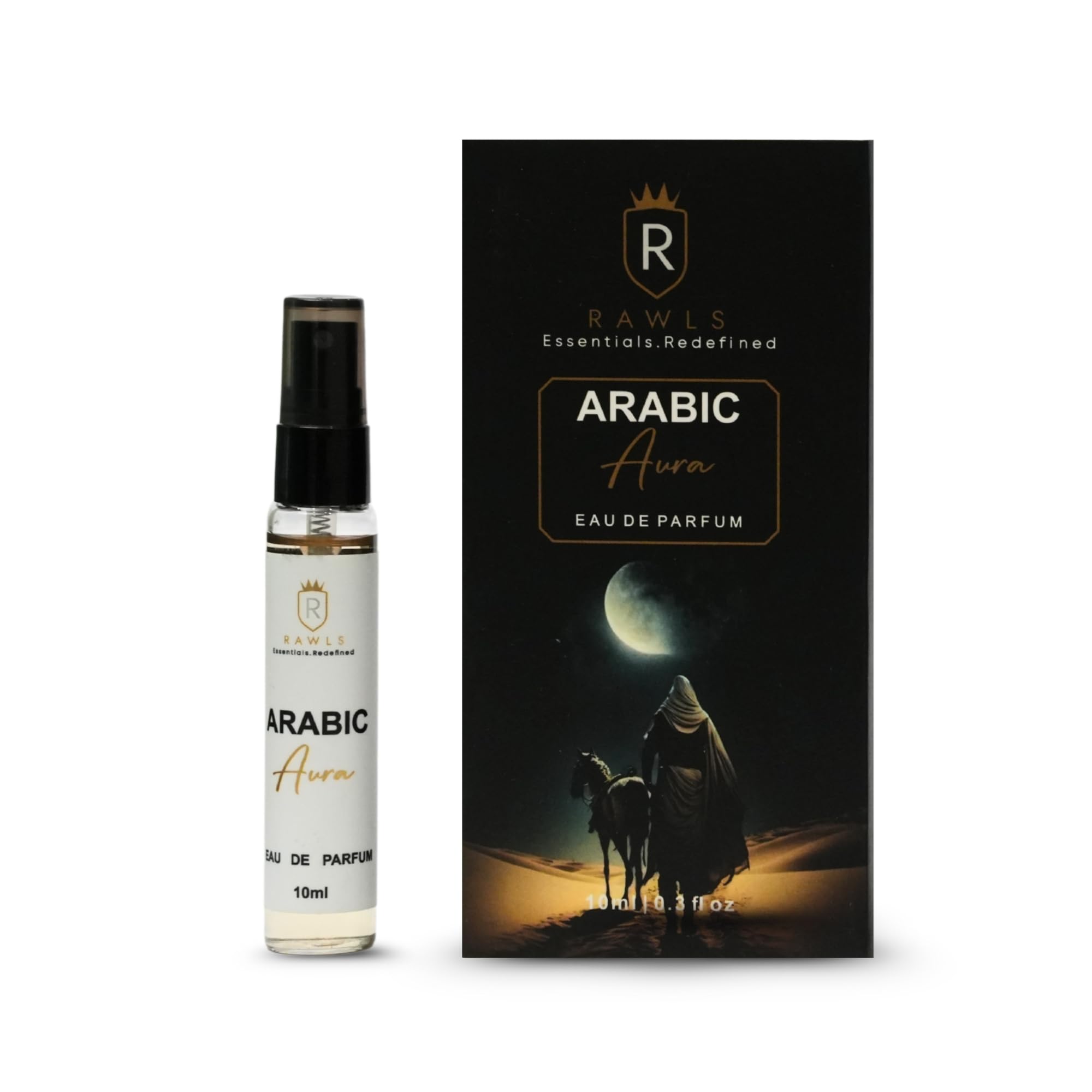 RAWLS Arabic Aura Eau de Parfum Spray – Unisex Long-Lasting Perfume with Coffee, Jasmine, Vanilla & Cedarwood – Clean Luxury Fragrance for Day & Night