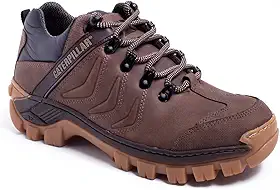 Tênis Adventure San Diego S2, Couro Sintético, Palmilha em Gel, Resistente à Água, Marrom, para Trilha e Caminhada