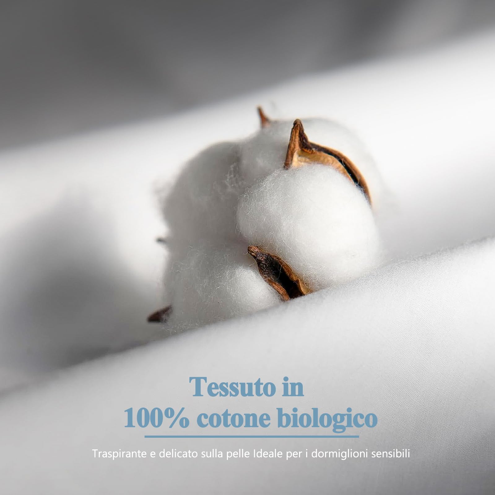 Cuscino in Piuma D'oca 50x75 set di 2, Imbottitura in Piume e Piumino di Alta Qualità, Tessuto 100% Cotone Biologico, Cuscini Ergonomici a 3 Camere per Hotel, Guanciale Letto Matrimoniale