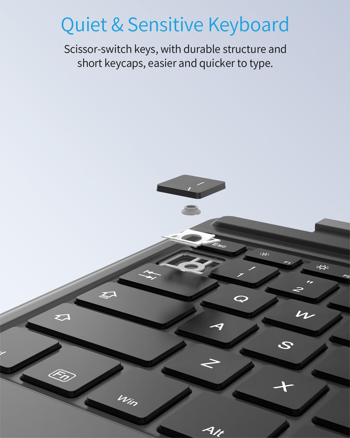 TiMOVO Tastiera Italiana per Microsoft Surface PRO 7 Plus/PRO 7/PRO 6/PRO 5/PRO 4/PRO 3, QWERTY Tastiera Bluetooth con Retroilluminazione a 7 Colori, Luminosità Regolabile, Grigio