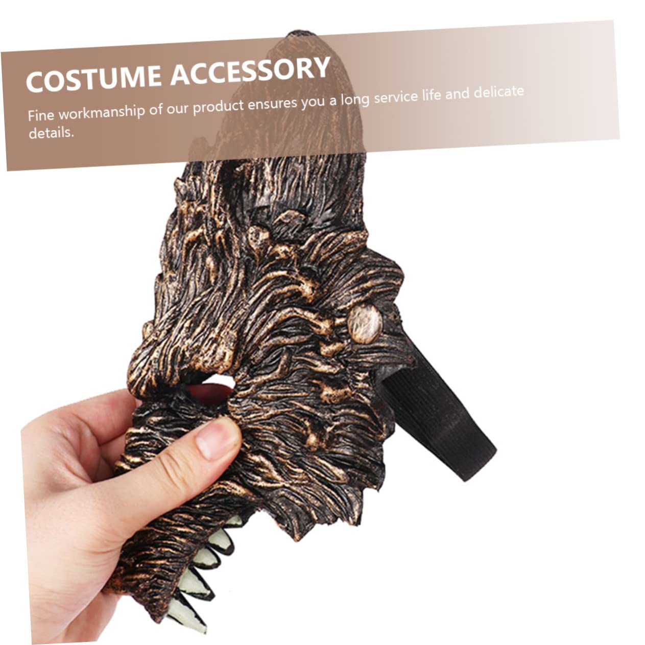 Vaguelly 5pièces Masque De Loup Réaliste Pour Halloween Et Cosplay Accessoire De Fête Déguisement Animaux Pour Carnaval Et Mascarade