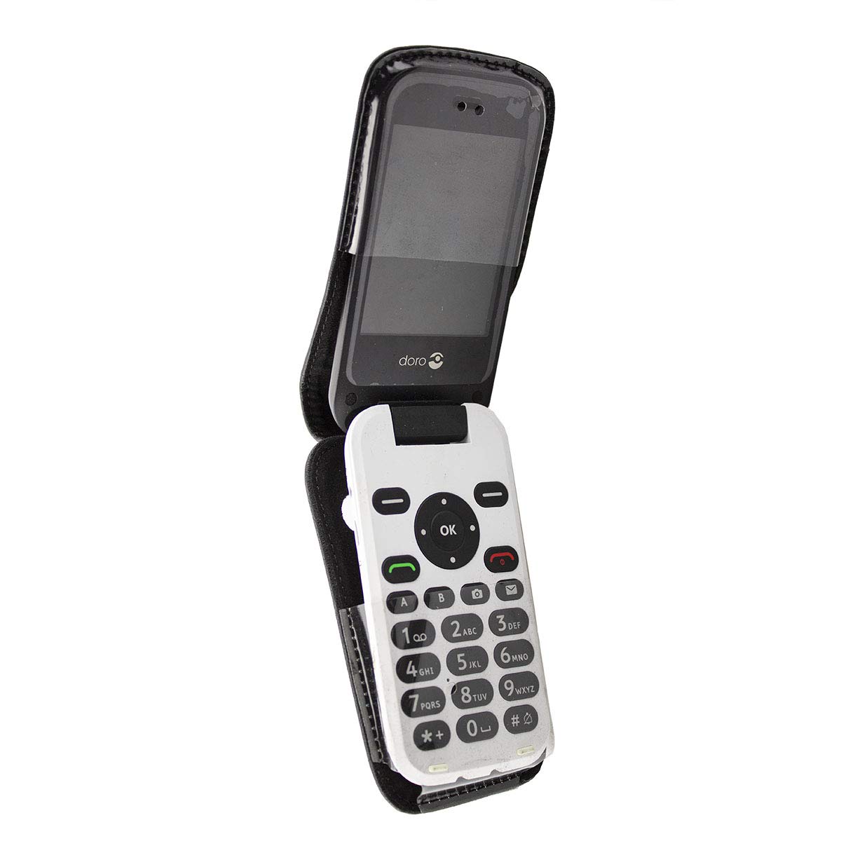 caseroxx Leather-Case with belt clip compatible with Doro 6620/6621 made from genuine leather - Image 2