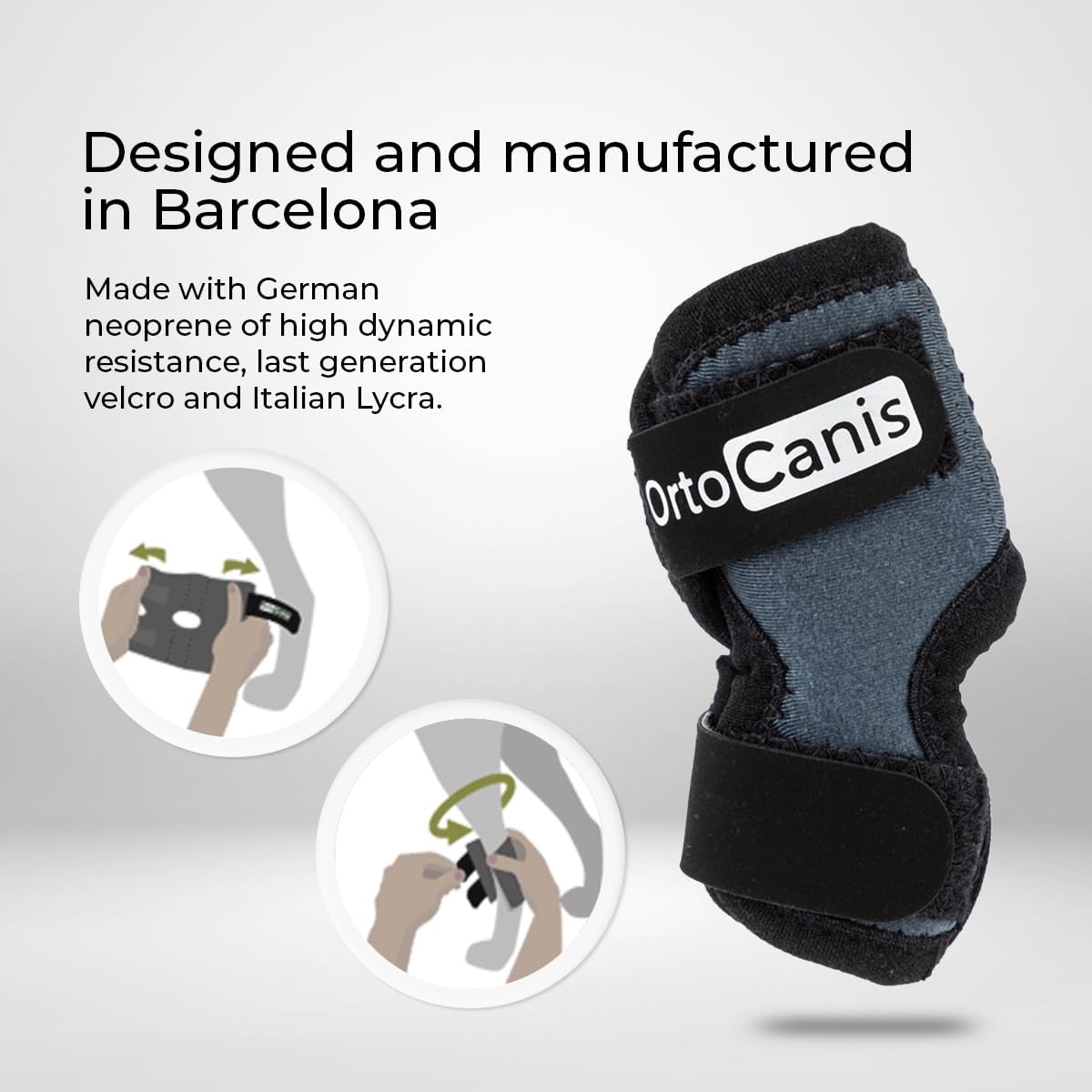 Ortocanis - Tarsal Support for Dog - Ankle Brace for Arthritis, Tarsal and Ligament Injuries, Osteoarthritis, Tendon Inflammations - Made of ARD Neoprene - Size: XL 17,5-19 cm - 15.5-16.5 cm