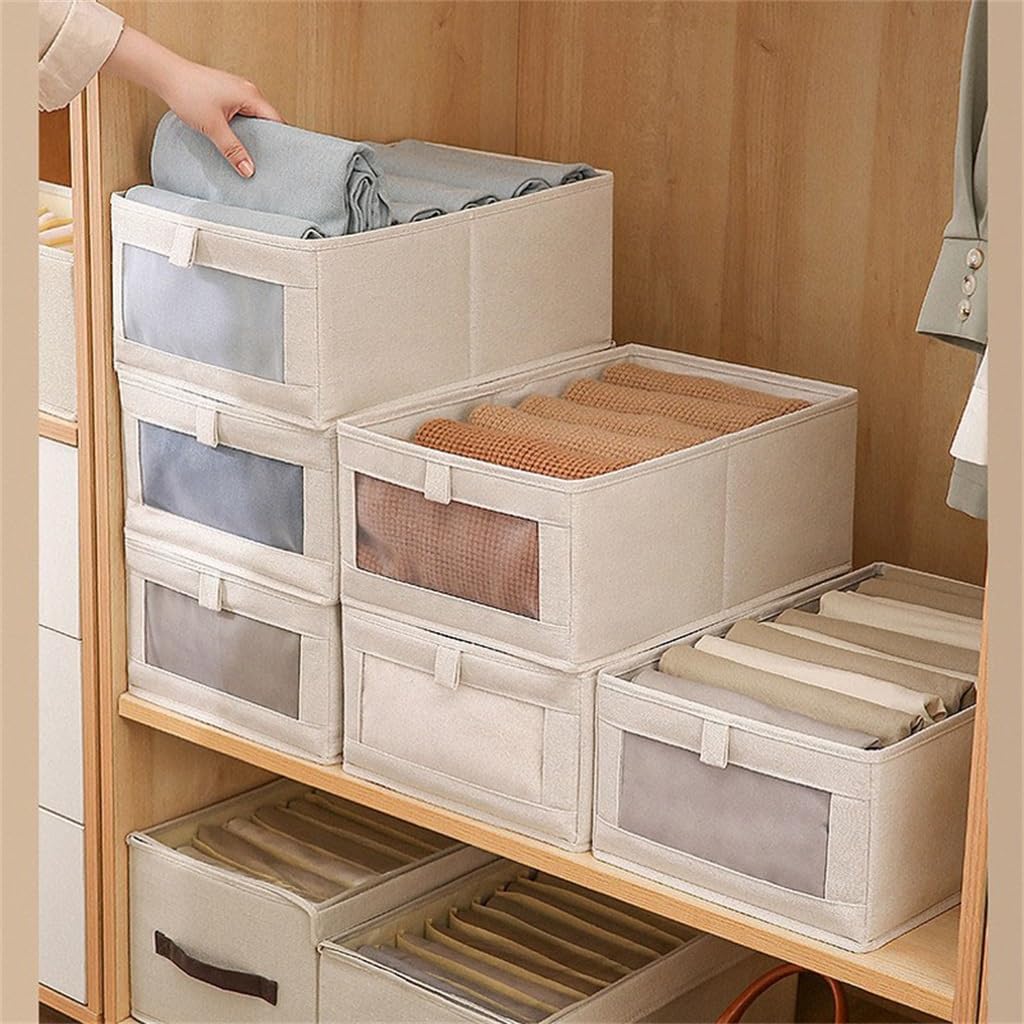 Clothes Storage Box Bedroom Cloth Art Large Finishing Chest Folding Underwear Pants