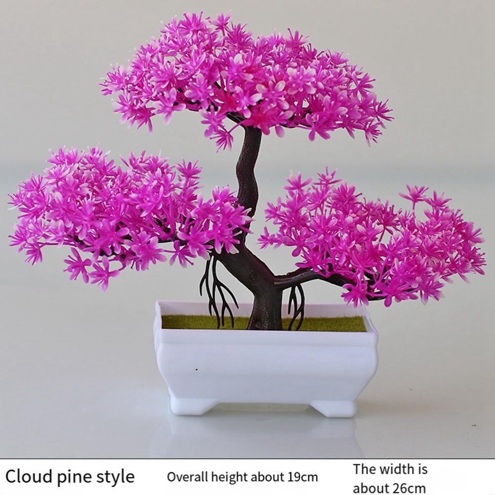 2 Pots De Fleurs Artificielles Rouges - Bonsaï Décoratif, 30 Cm De Haut, Plastique Résistant, Pour Salon, Bureau Ou Chambre - 10