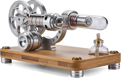 Motor Stirling de aire caliente, modelo educativo, generador de energía eléctrica, kit de luces LED, kit de motor Stirling para adultos, juguete
