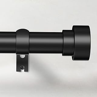 Time Forest Black Curtain Rods for Windows 32 to 120 Inch (2.6-10 Feet), 1