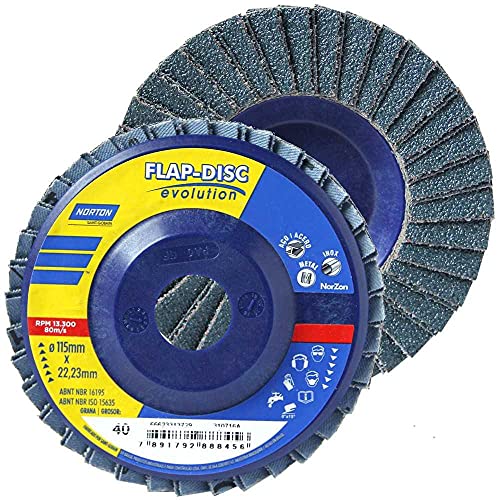 Disco de Lixa 115mm Flap Disc G40 Inox Evolution Norton