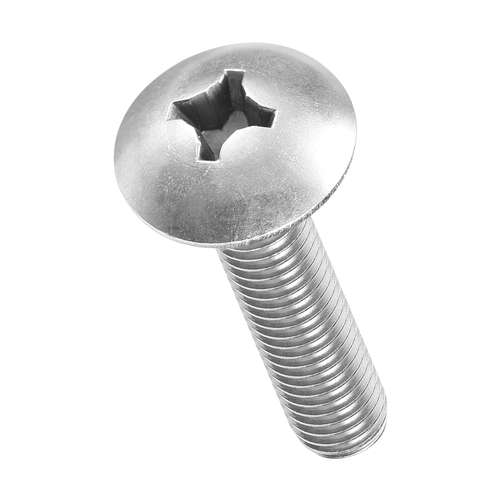 METALLIXITY Machine Screws Phillips Head(M6-1x30) 20Pcs, 304 Stainless Steel Round Head Phillips Drive Furniture Bolts