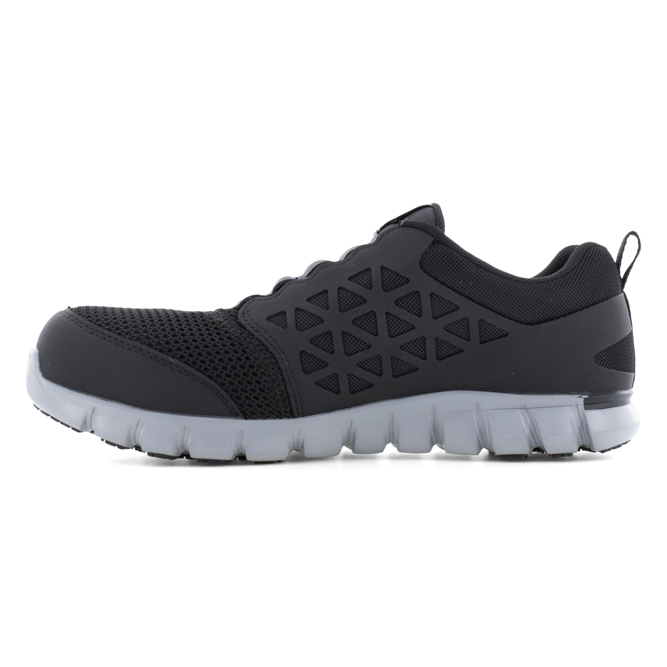 Reebok Work Men's Sublite Cushion Composite Toe Athletic Slip-on Work Shoe Black - RB4052