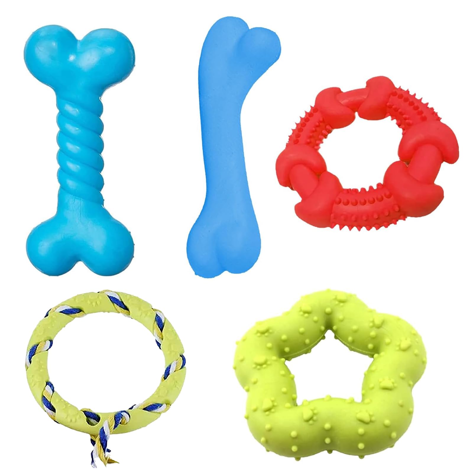 emily pets Dog Chew Toys Set, Chew Toys for Dog, Rubber Chew Toy Combo (Color May Vary, Pack of 5) (B09QYXHF2D) Amazon Price History, Amazon Price Tracker