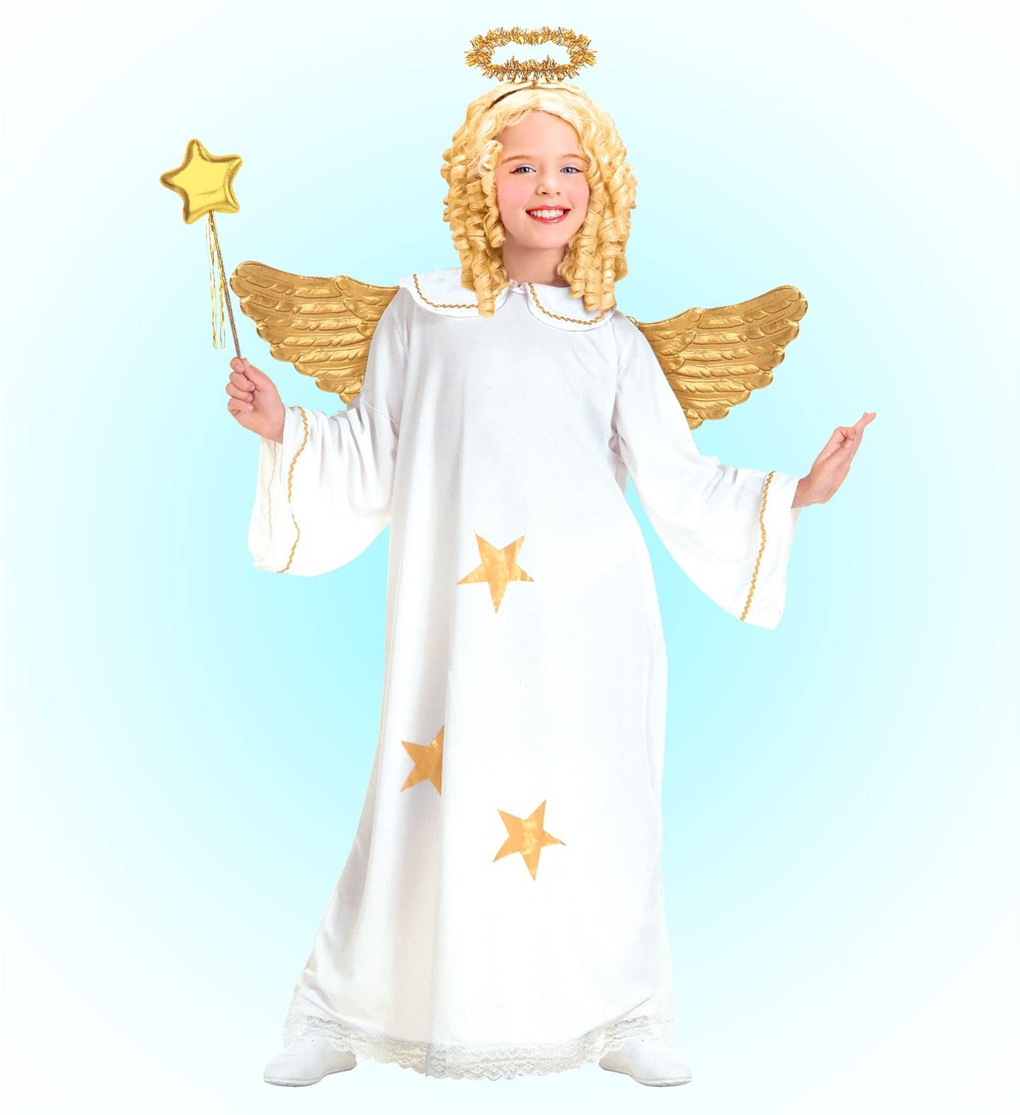 WIDMANN - Children's costume angel dress, halo, Christmas child, Christmas