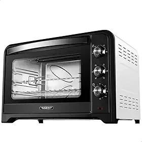 Forno Elétrico 70L Best Plus – Assados Perfeitos com Espeto Rotisserie, Função Grill e 6 Modos de Cozimento (Preto e Branco, 220V)
