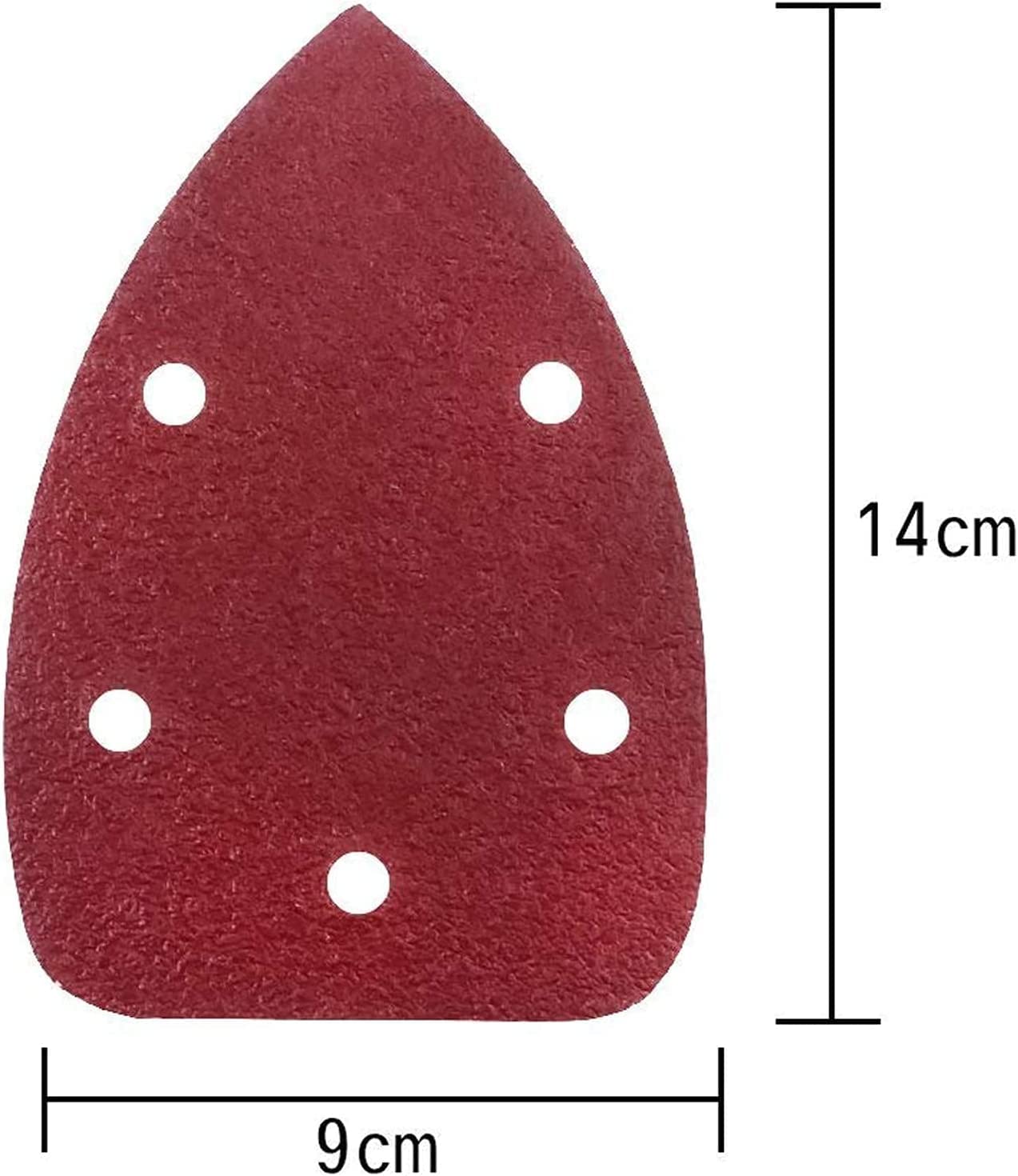 60 Carte Vetrate Triangolari Per Levigatrice - Grana 40-240, 92x140 Mm - Foto 2