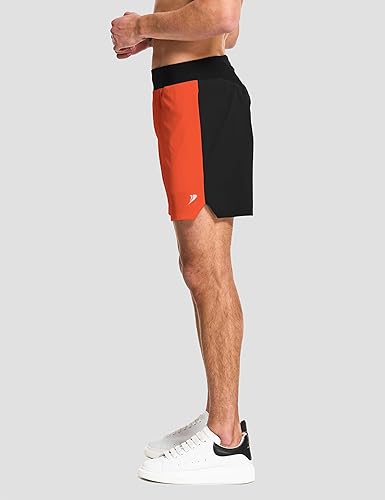 Miniatura 3 de DEMOZU Pantalones cortos deportivos para correr de 7 pulgadas para hombre, de secado rápido, para tenis, gimnasio, deportes, con bolsillos