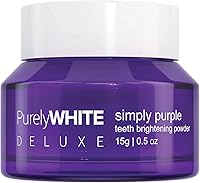 PurelyWHITE DELUXE Simply Purple Teeth Whitening Powder - Enamel-Safe, No Sensitivity Stain Remover for Coffee, Tea, Wine & Tobacco