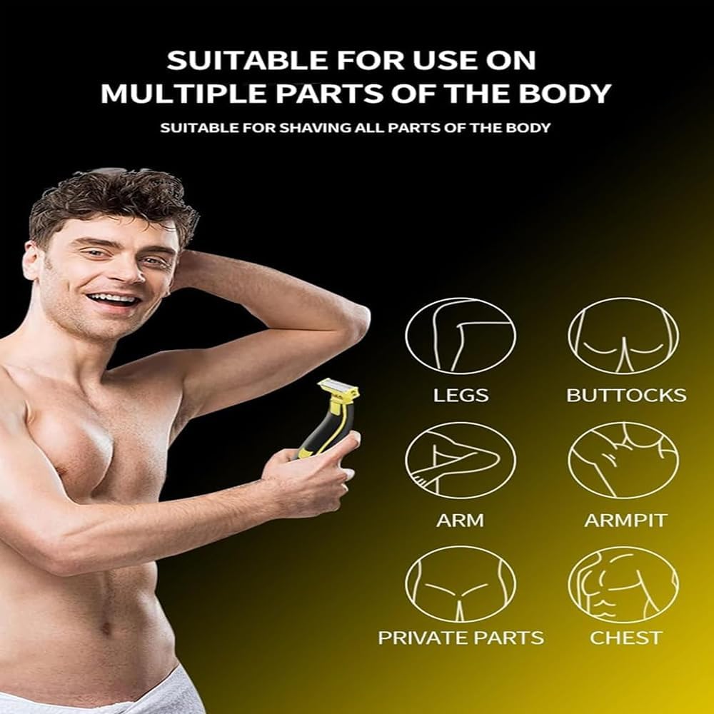 Ailsion Wet and Dry Shaver, Electric Razor for Men and Women, Shaver for Body Hair, Multifunctional Grooming Tool, Men's and Women's Electric Shaver for Shaving Pubic Hair (a set), 1