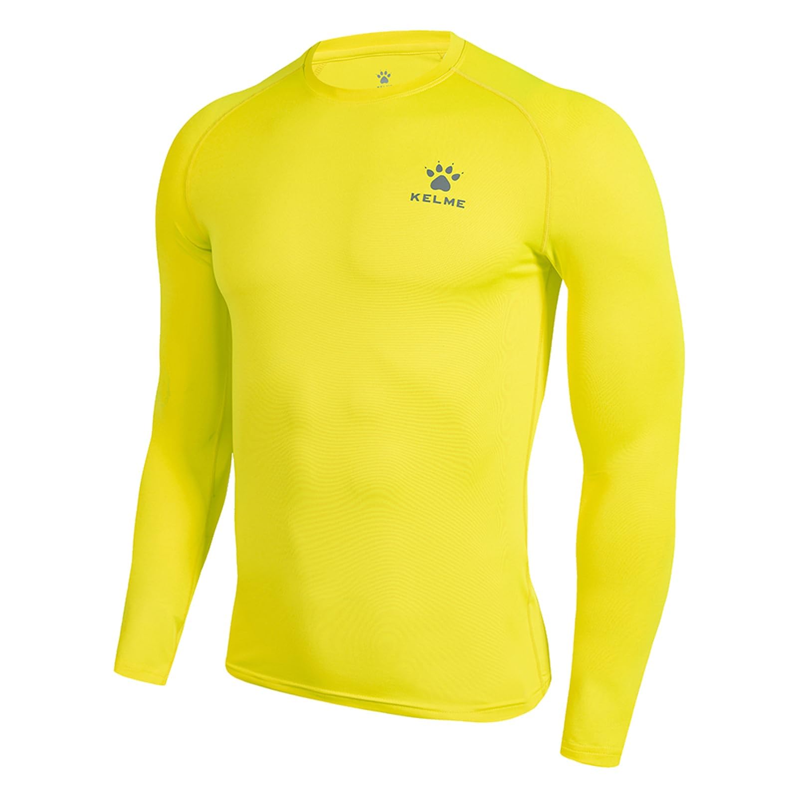 KELME Men's Long Sleeve Compression Shirt, Cool Dry Athletic Top Base Layers, Running Soccer Football Undershirt T-Shirt