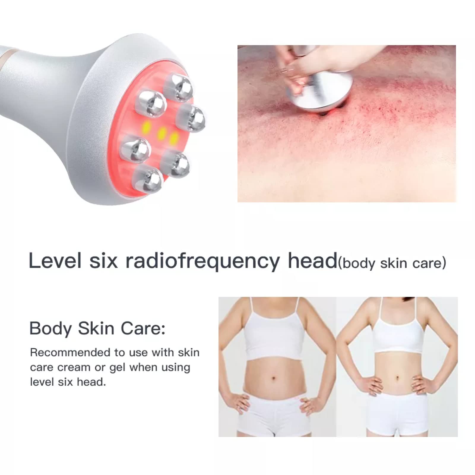 Dispositivo Dimagrante 80K Cavitazione Corpo Dimagrante Modellatrice RF 6 in 1 Massaggio Antirughe Strumento per rassodare la Pelle Strumento per la Cellulite Oro (Oro)