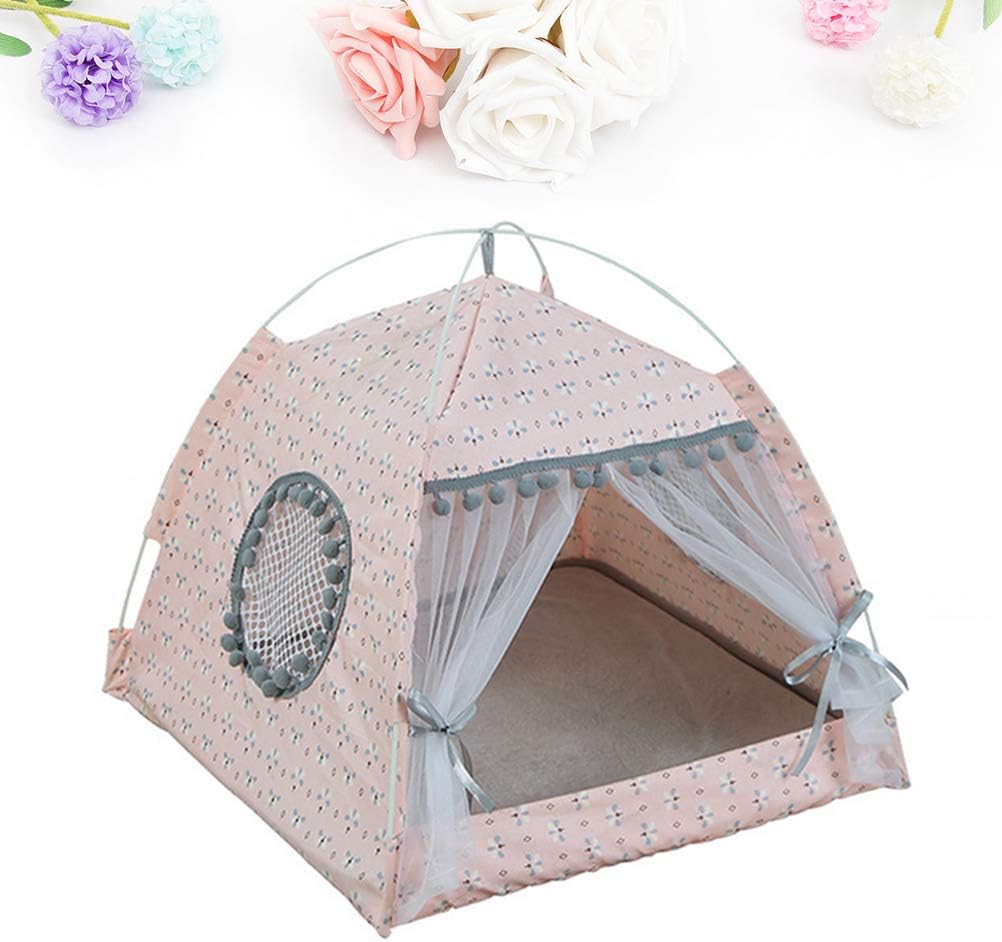 Tent for Dogs Dog Tent Pet Teepee Outdoor Pet Nest Summer s Chic Pet Teepee Pirate Costume Home Decoration Pet Summer Pet Nest Cat Washable Pink Kennel